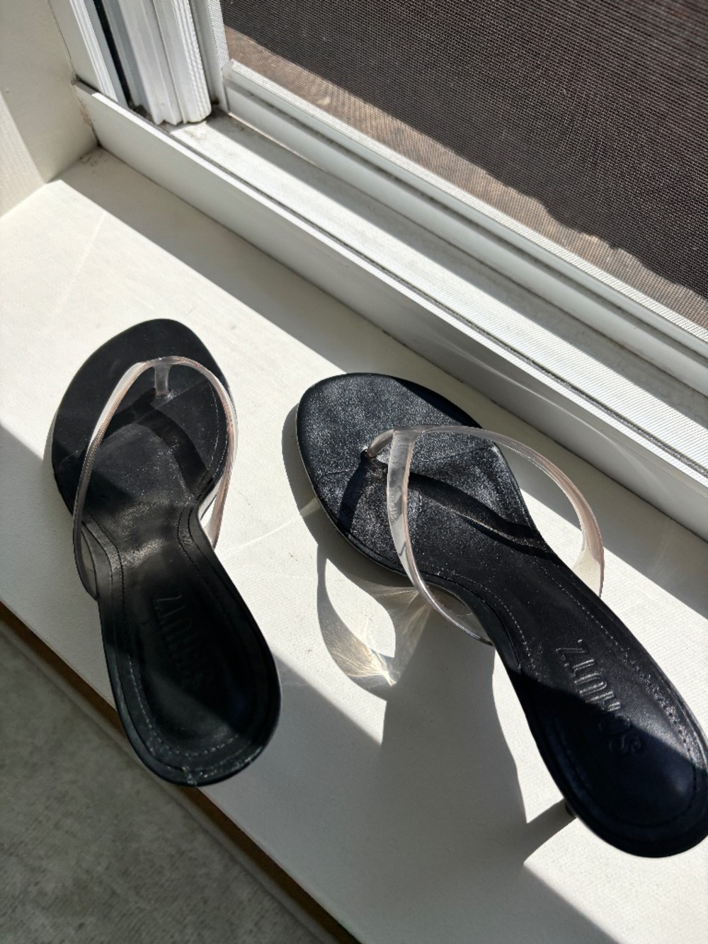 Schultz Clear Jelly Heeled Sandals